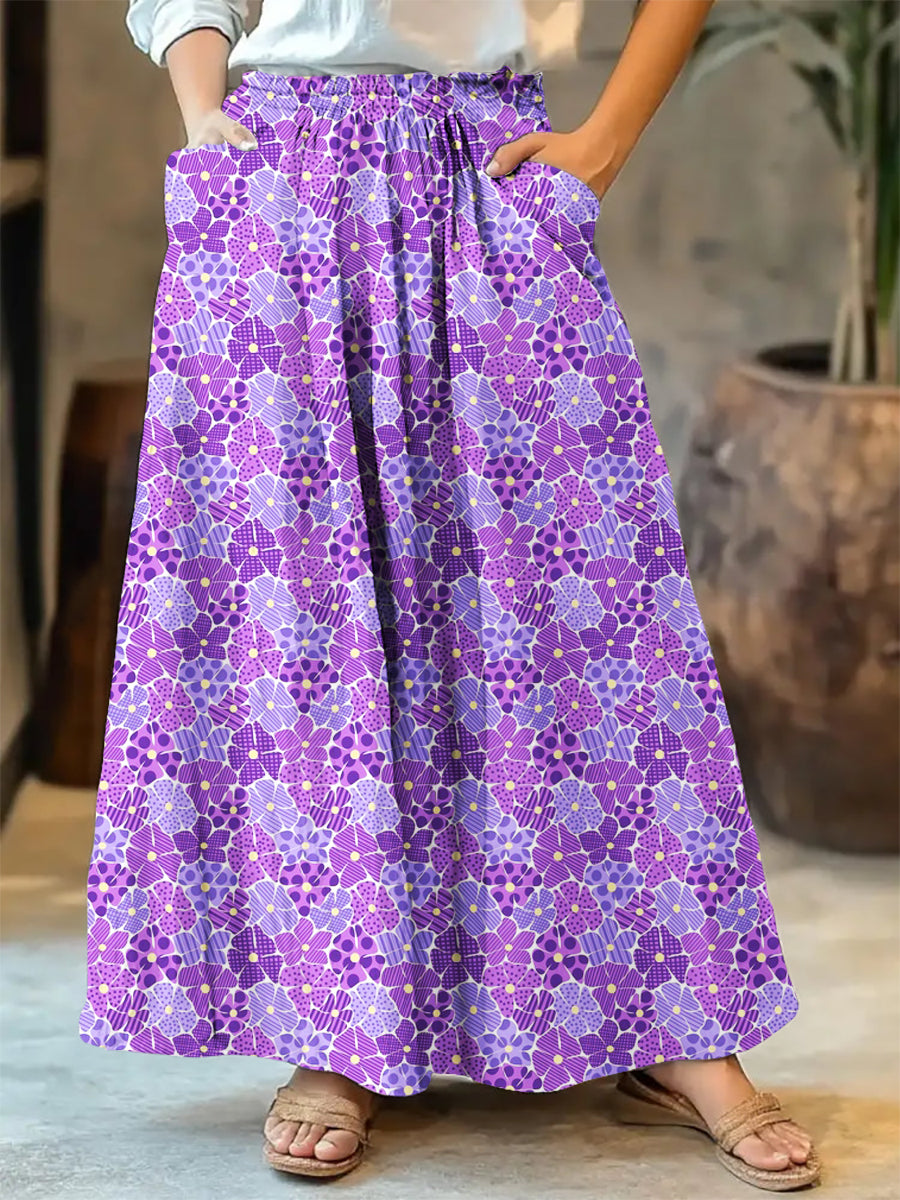 Women's Alzheimer's Forget Me Not Floral Print Skirt
