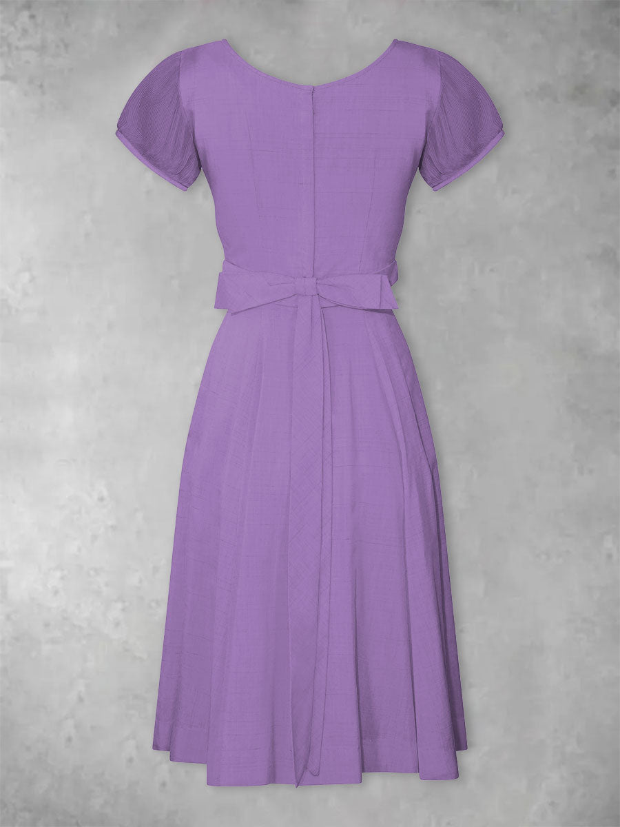 Women's Alzheimer's purple lace floral dress