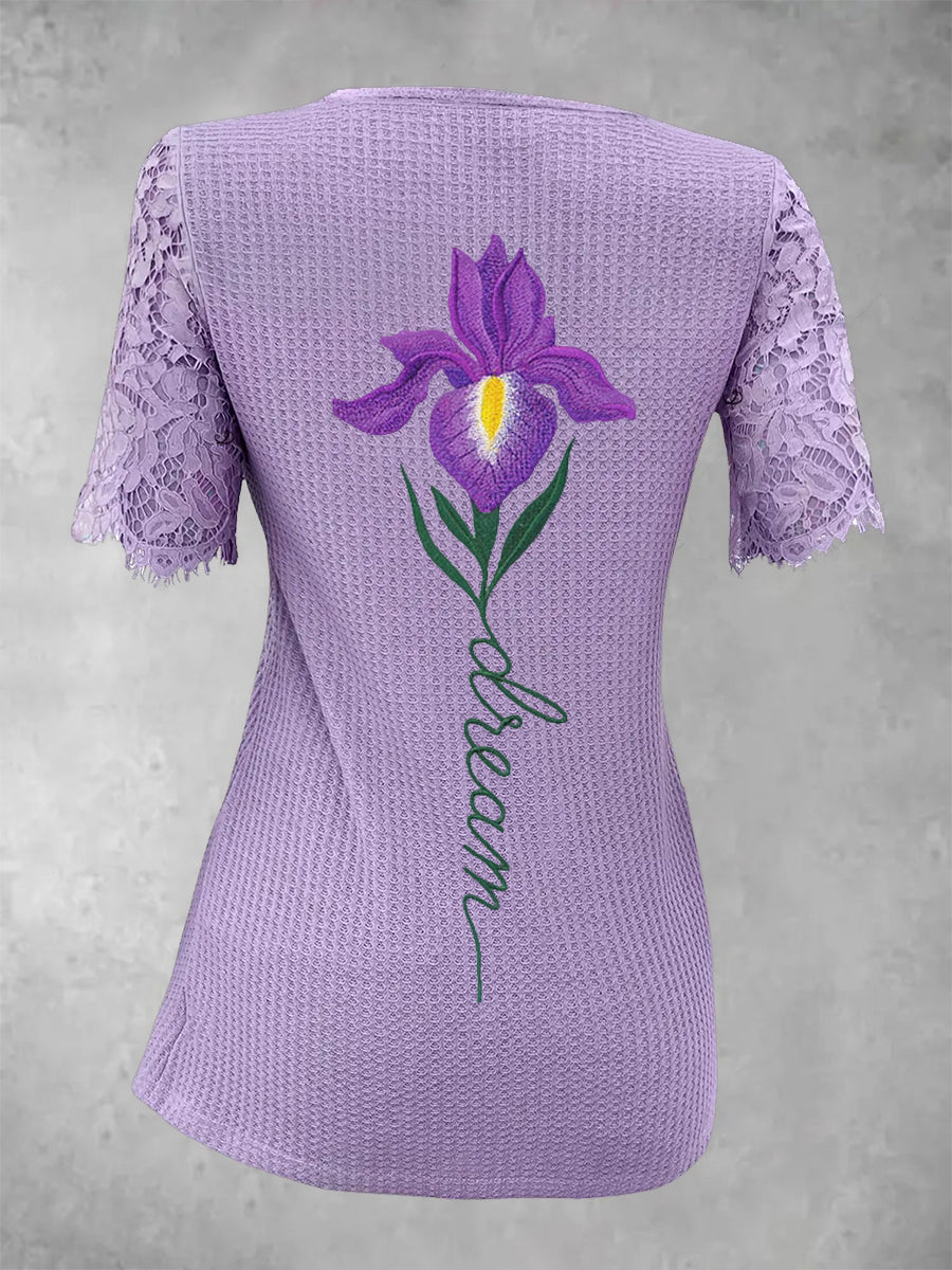 Women's Alzheimer's Purple Dream Floral Top