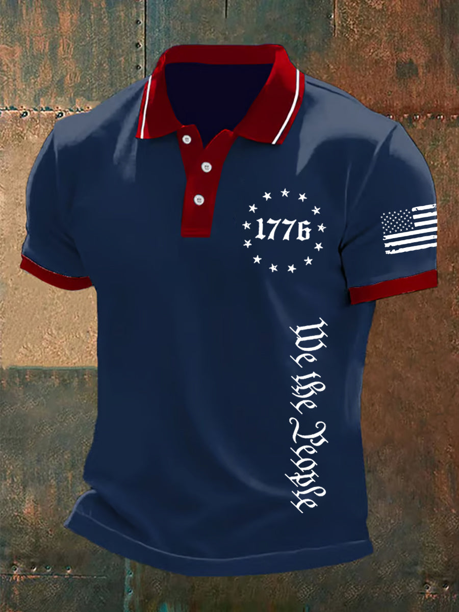 Men's We The People 1776 Independence Day Casual Polo