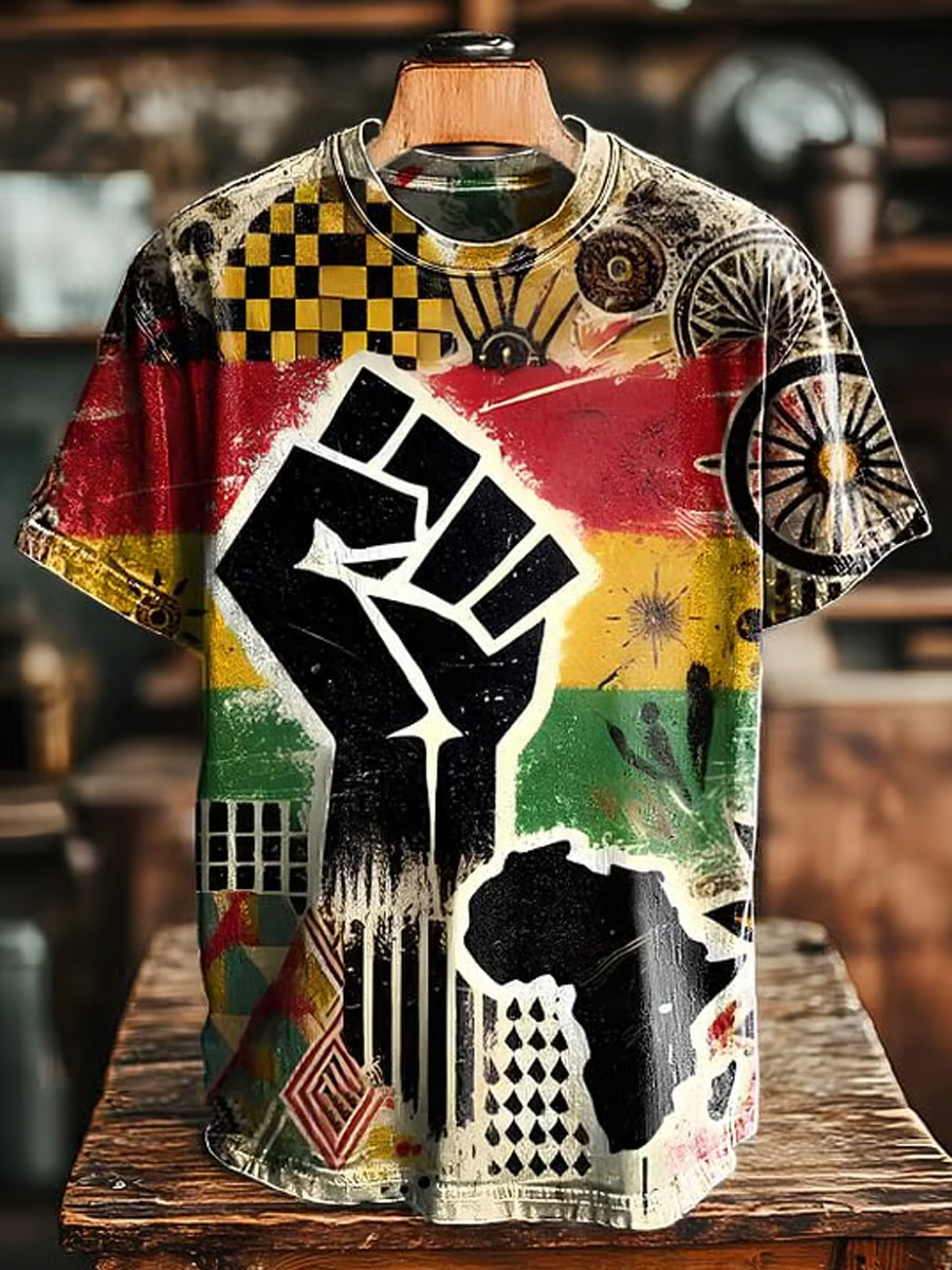 Men's Juneteenth 1865 Printed Short Sleeve T-Shirt