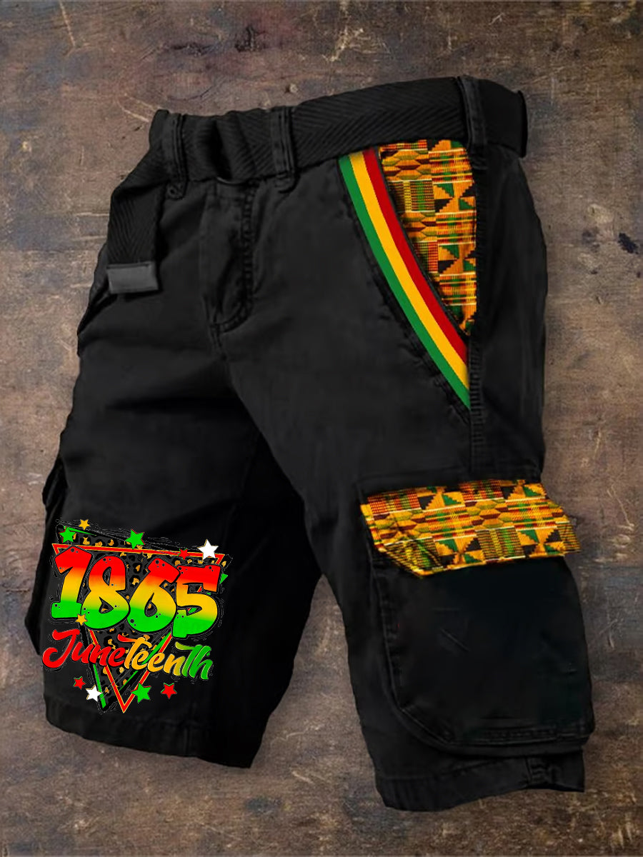 Men's Juneteenth 1865 Printed Pants Shorts