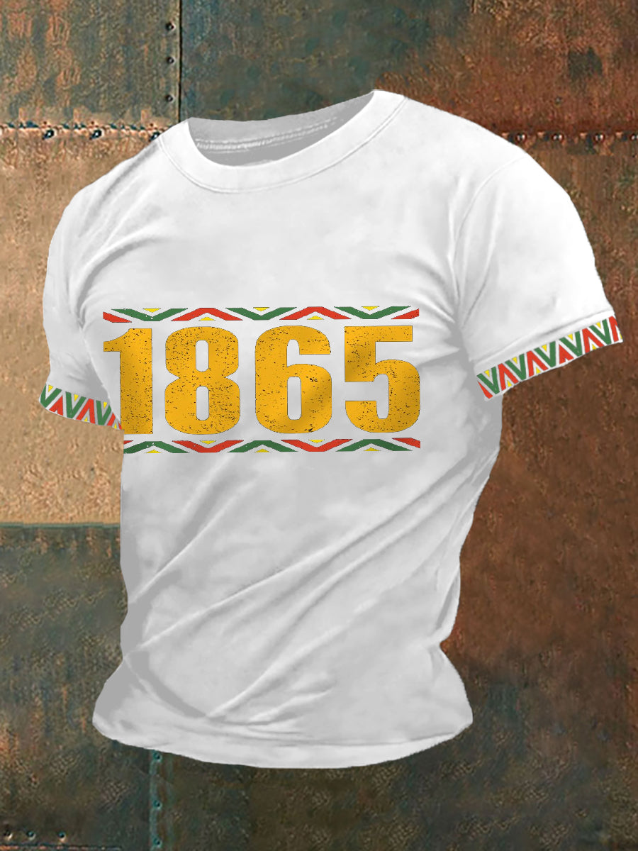 Men's Juneteenth 1865 Print Casual Tee