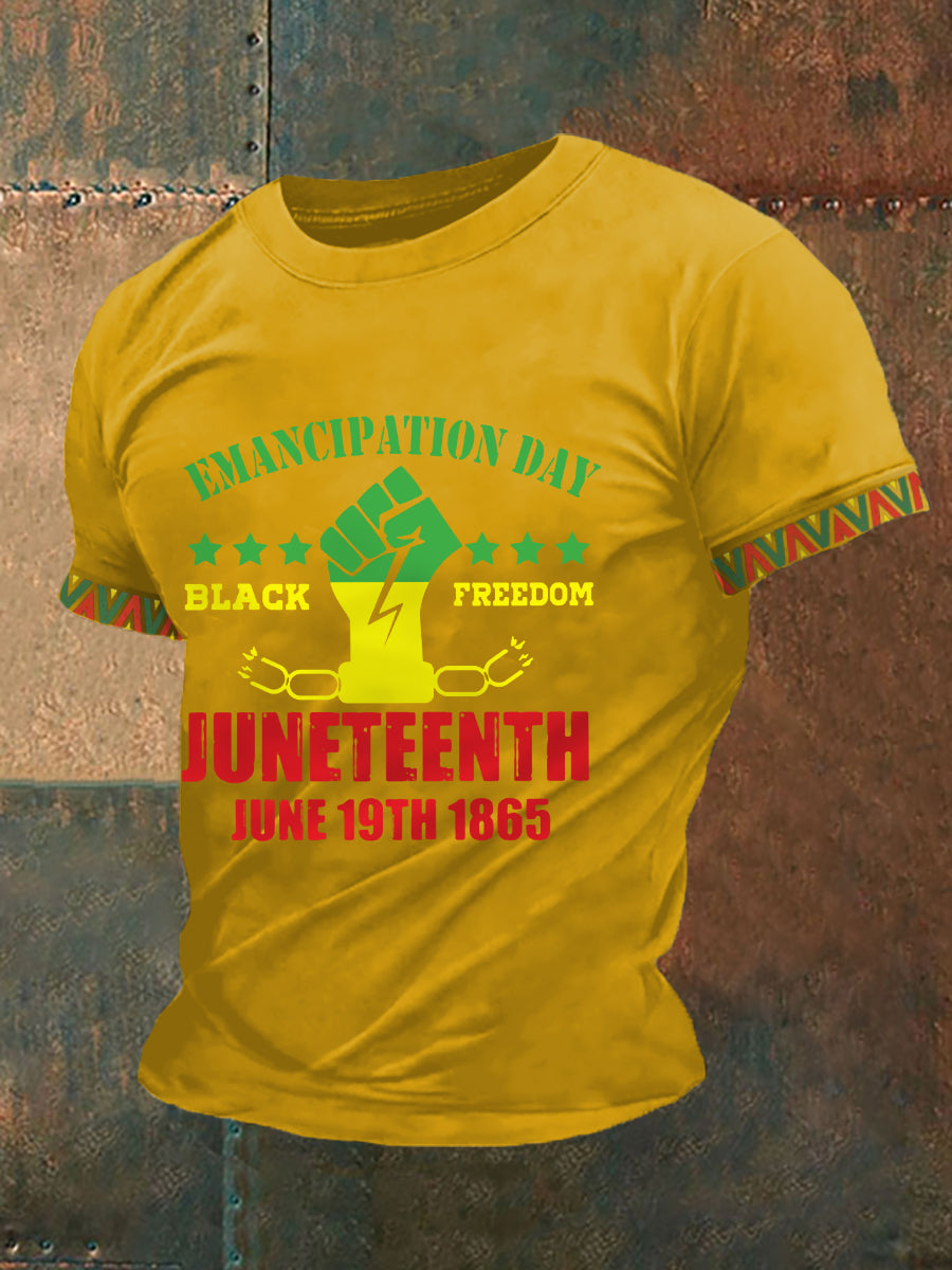 Men's Juneteenth 1865 Print Casual Tee