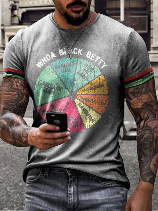 Men's Juneteeth Black Betty History Printed T-shirt