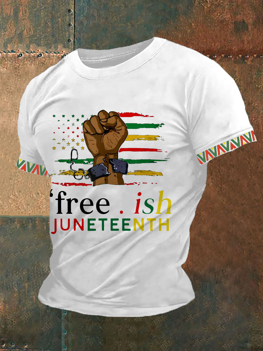 Men's Free-ish Juneteenth 1865 Print Casual Tee
