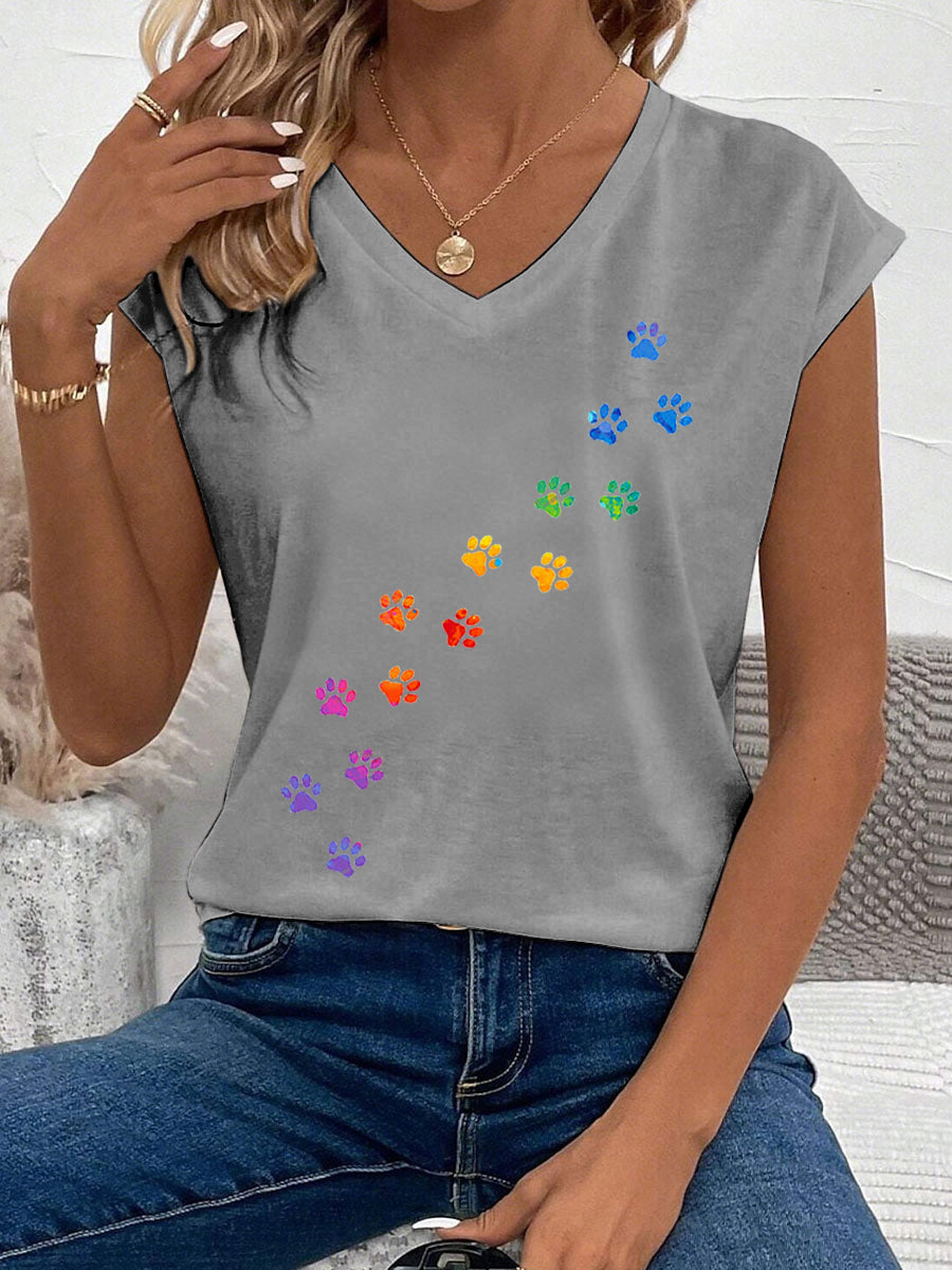 Women's colored paw vest