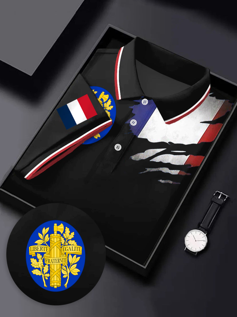 Chemise à manches courtes France pour homme