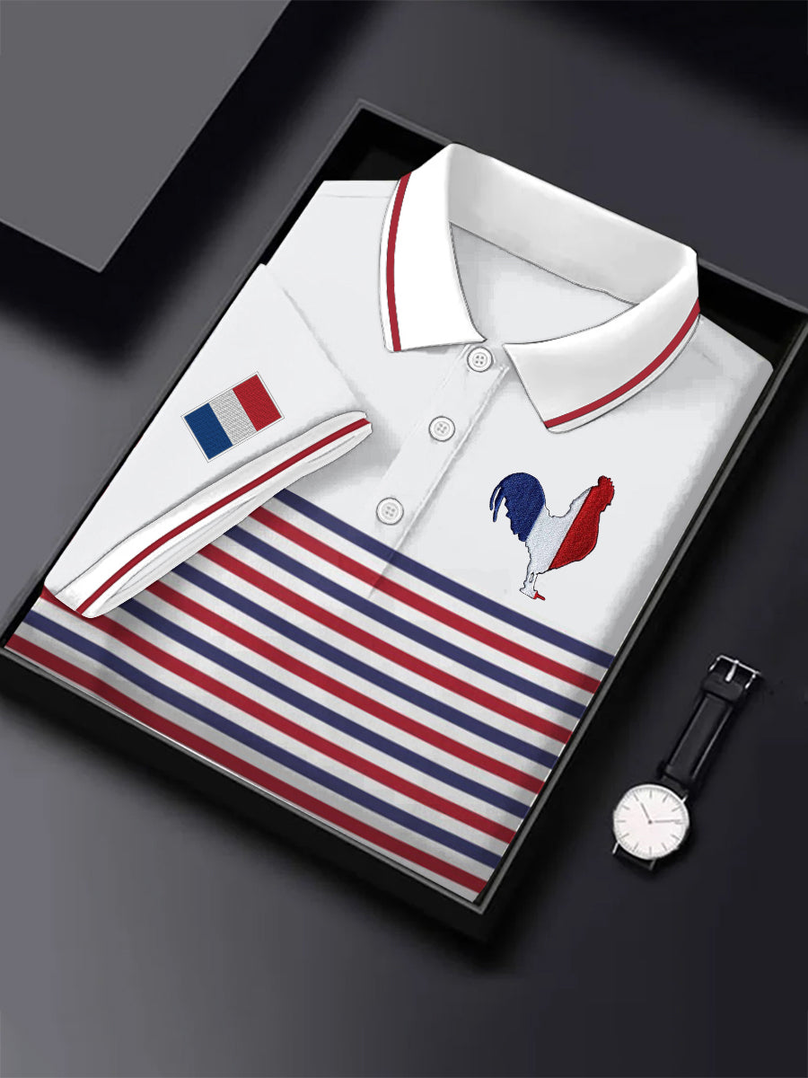 Chemise à manches courtes France Print Homme