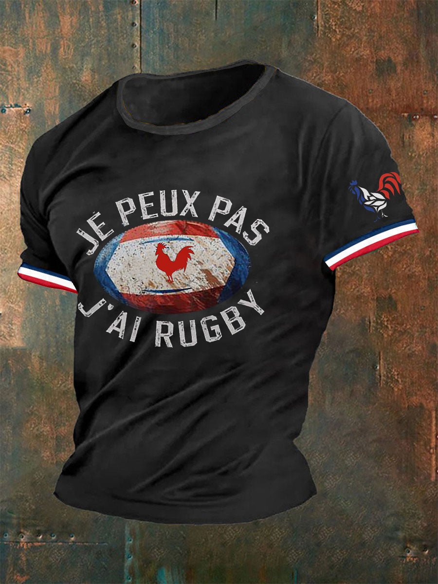 T-shirt à manches courtes Je Peux Pas J'ai Rugby Homme