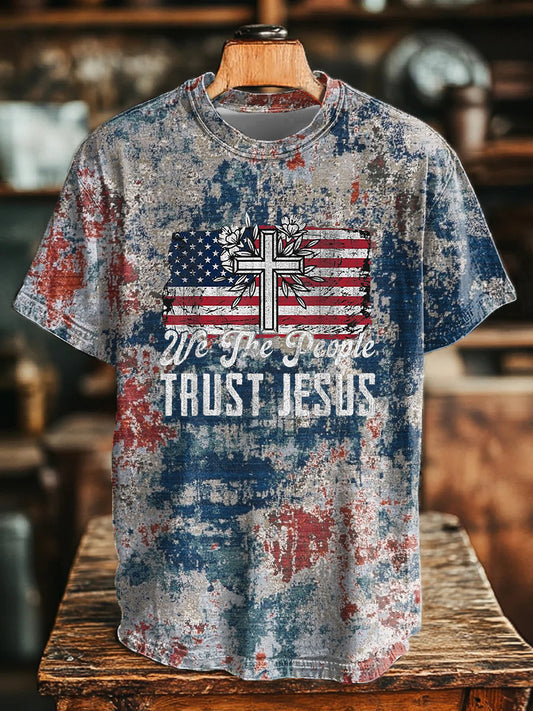 Men's We The People Trust Jesus Print T-Shirt