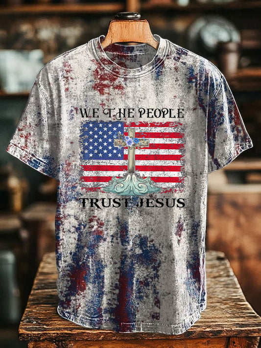 Men's We The People Trust Jesus Print T-Shirt