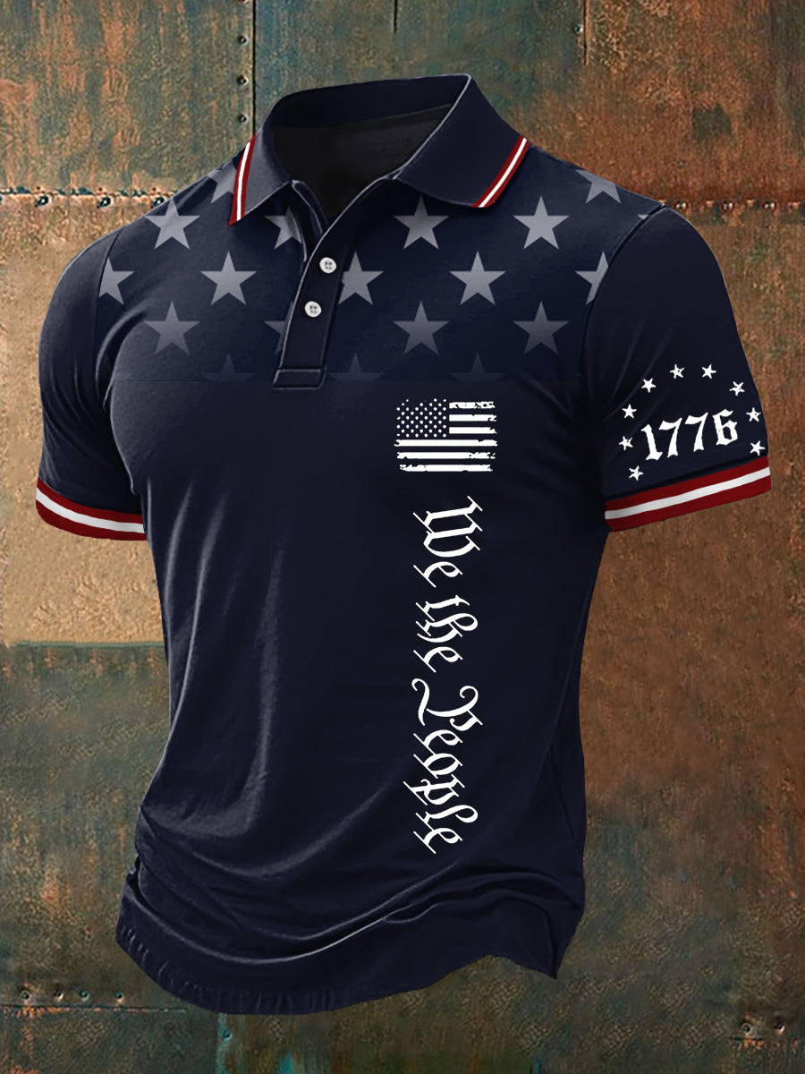 Men's We The People 1776 Independence Day Casual Polo