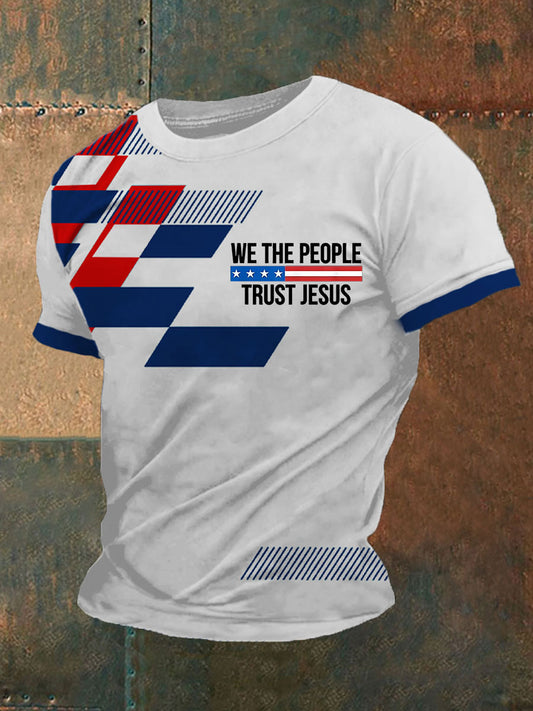 Men's We The People Trust Jesus Print T-Shirt