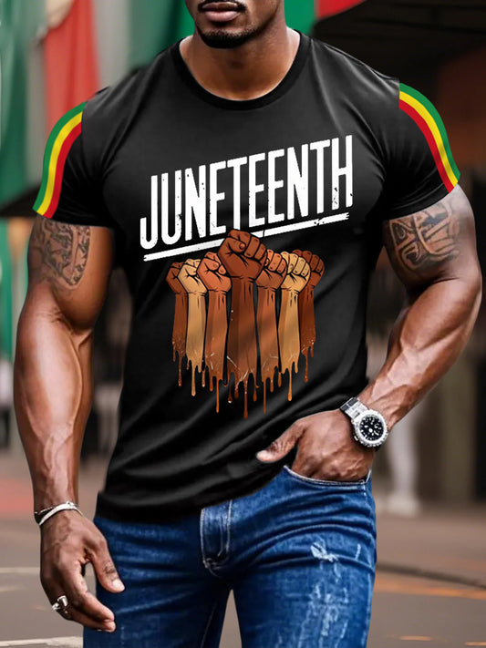 Men's Juneteenth Print Casual Tee
