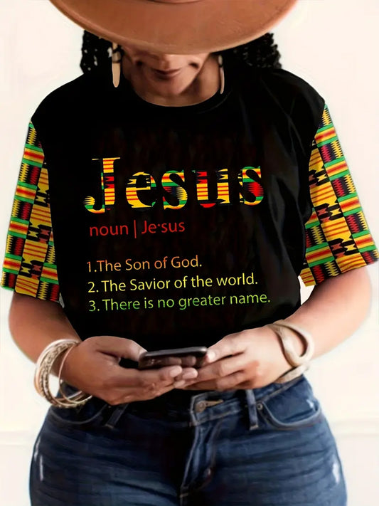 Women's Black Juneteenth Print T-shirt
