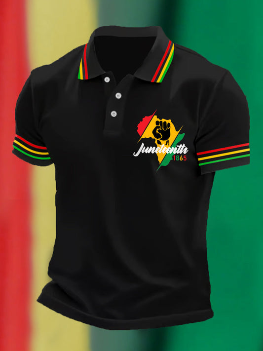 Men's Juneteenth 1865 Casual Polo