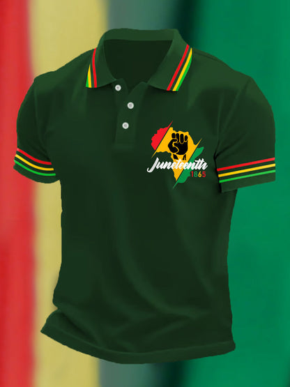 Men's Juneteenth 1865 Casual Polo