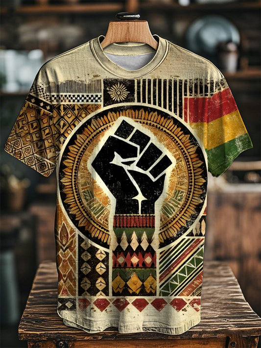 Men's Juneteenth 1865 Printed  Short Sleeve T-Shirt
