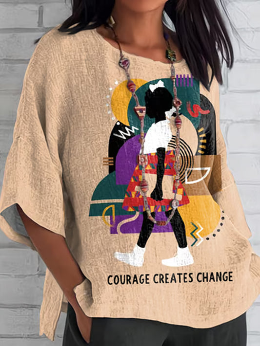 Women's Black History Juneteeth Printed Tops