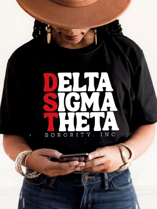 Women's Black History Delta Sigma Theta 1913 Printed T-shirt