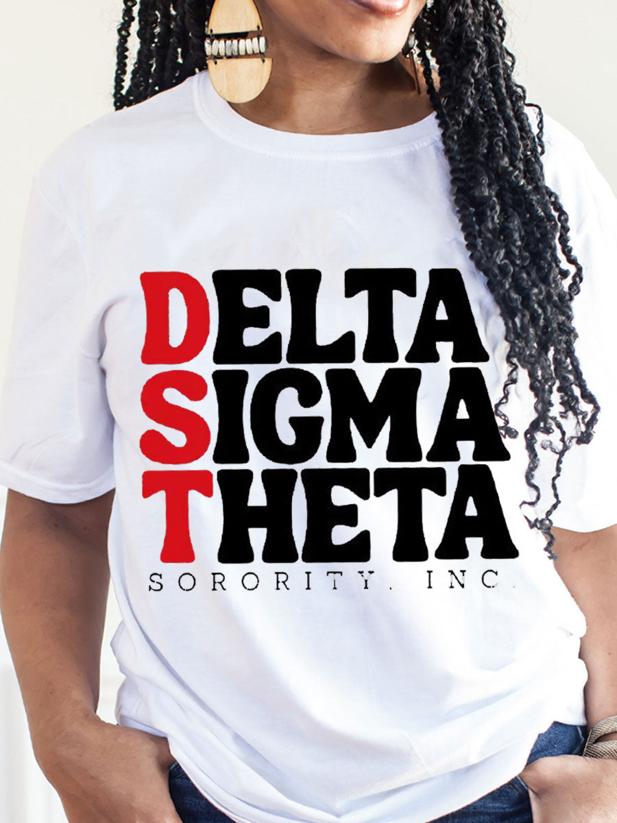 Women's Black History Delta Sigma Theta 1913 Printed T-shirt