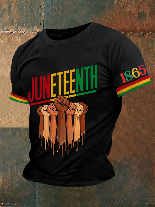 Men's Juneteenth 1865 Print Casual Tee
