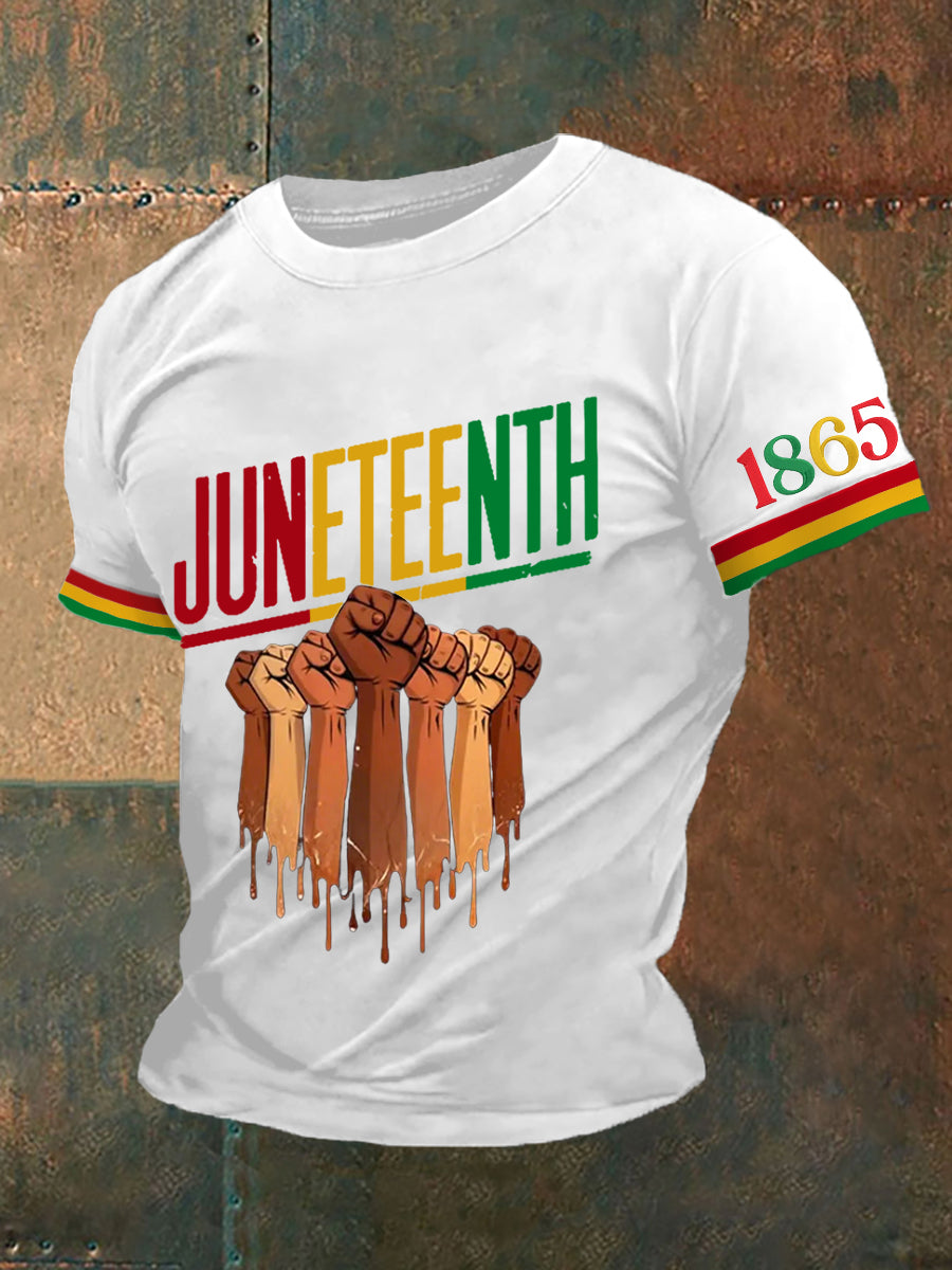 Men's Juneteenth 1865 Print Casual Tee