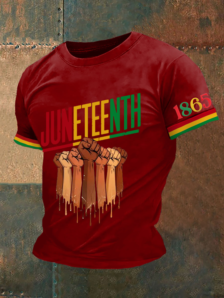 Men's Juneteenth 1865 Print Casual Tee