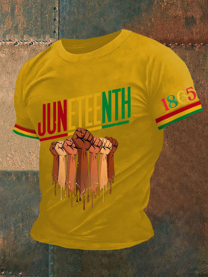 Men's Juneteenth 1865 Print Casual Tee