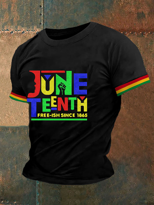 Men's Juneteenth 1865 Printed Short Sleeves T-shirt