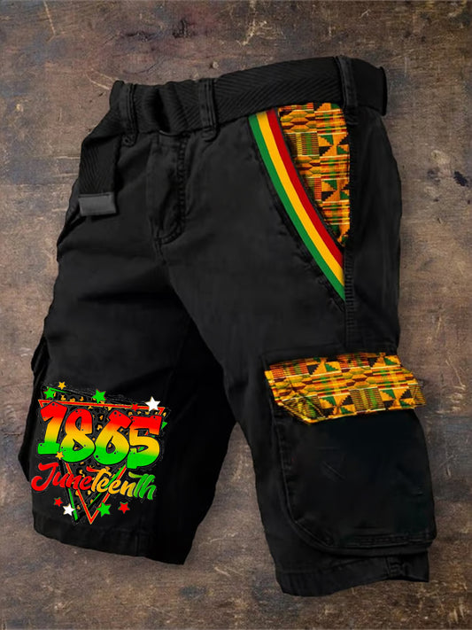 Men's Juneteenth 1865 Printed Pants Shorts