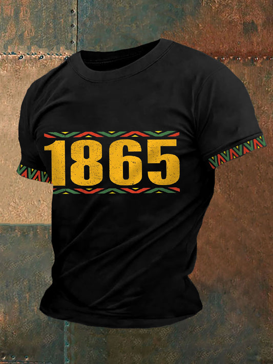 Men's Juneteenth 1865 Print Casual Tee