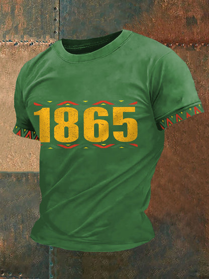 Men's Juneteenth 1865 Print Casual Tee