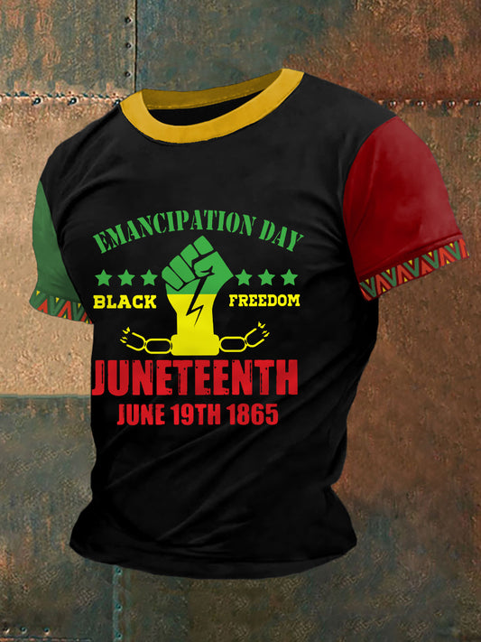 Men's Juneteenth 1865 Print Casual Tee