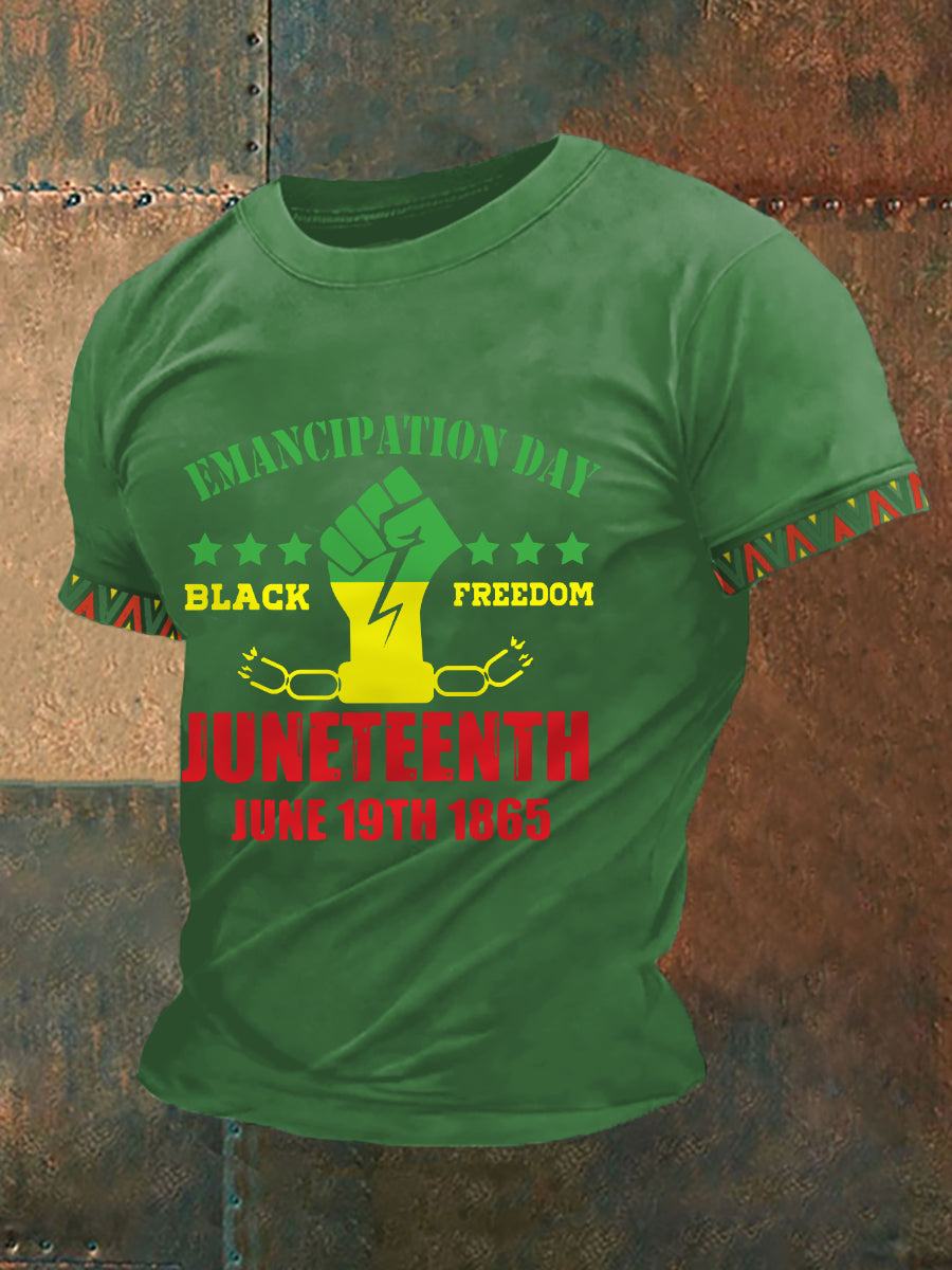 Men's Juneteenth 1865 Print Casual Tee