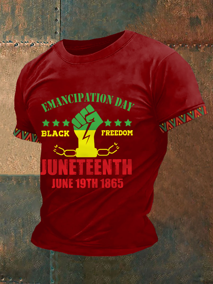 Men's Juneteenth 1865 Print Casual Tee