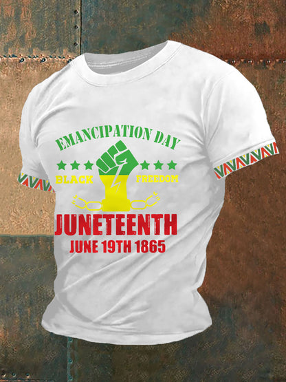 Men's Juneteenth 1865 Print Casual Tee