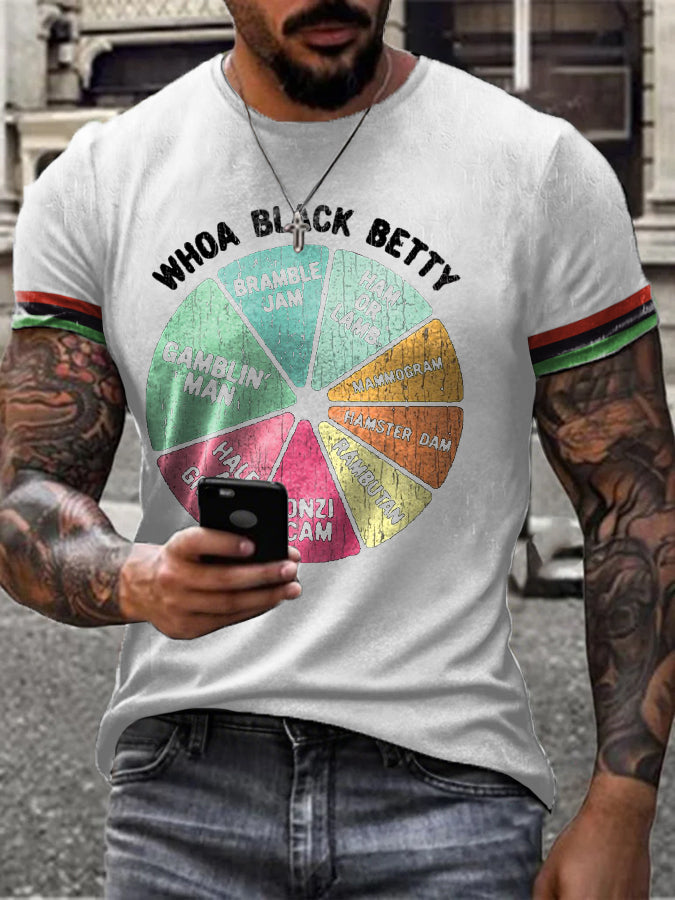Men's Juneteeth Black Betty History Printed T-shirt