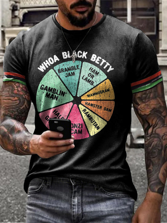 Men's Juneteeth Black Betty History Printed T-shirt