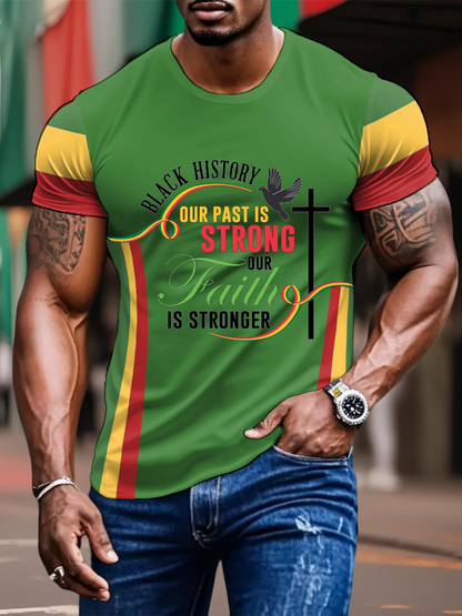 Men's Black History Juneteeth 1865 Printed T-shirt