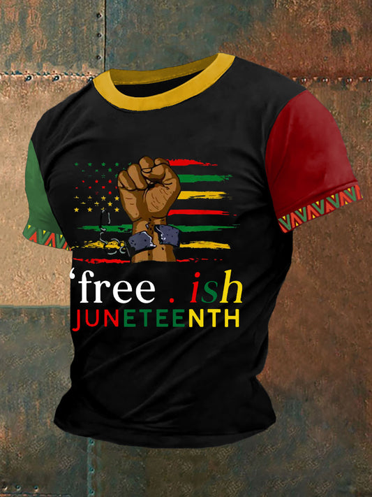Men's Free-ish Juneteenth 1865 Print Casual Tee