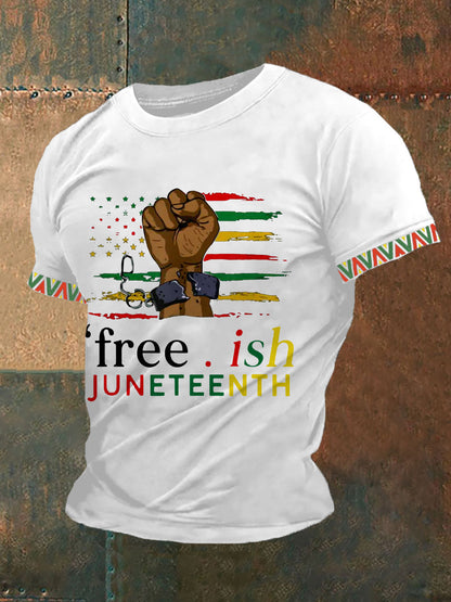 Men's Free-ish Juneteenth 1865 Print Casual Tee