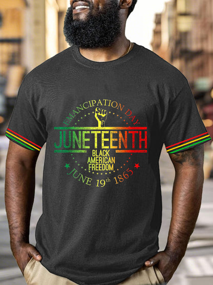 Men's Juneteenth 1865 Printed Crew Neck T-Shirt