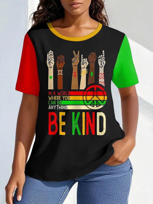 Women's Be Kind Juneteenth Casual Tee