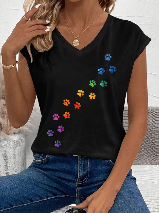 Women's colored paw vest