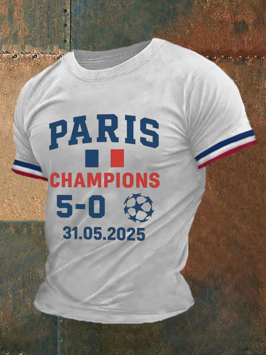 T-shirt imprimé à manches courtes Paris 2025 Homme