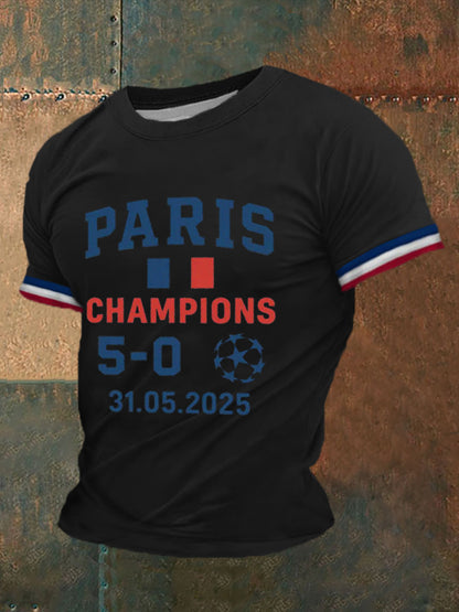 T-shirt imprimé à manches courtes Paris 2025 Homme