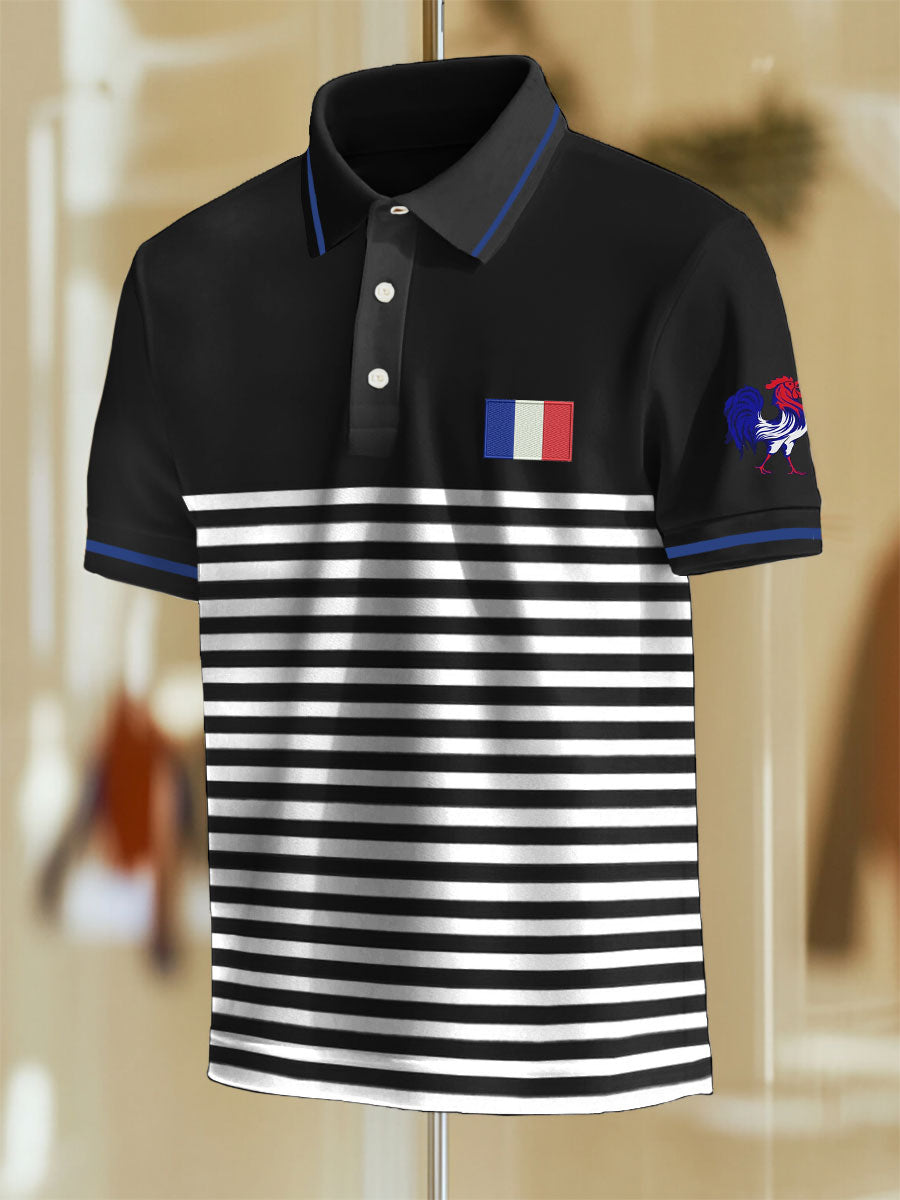 Hauts rayés de style d'affaires français pour hommes