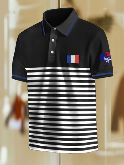 Hauts rayés de style d'affaires français pour hommes